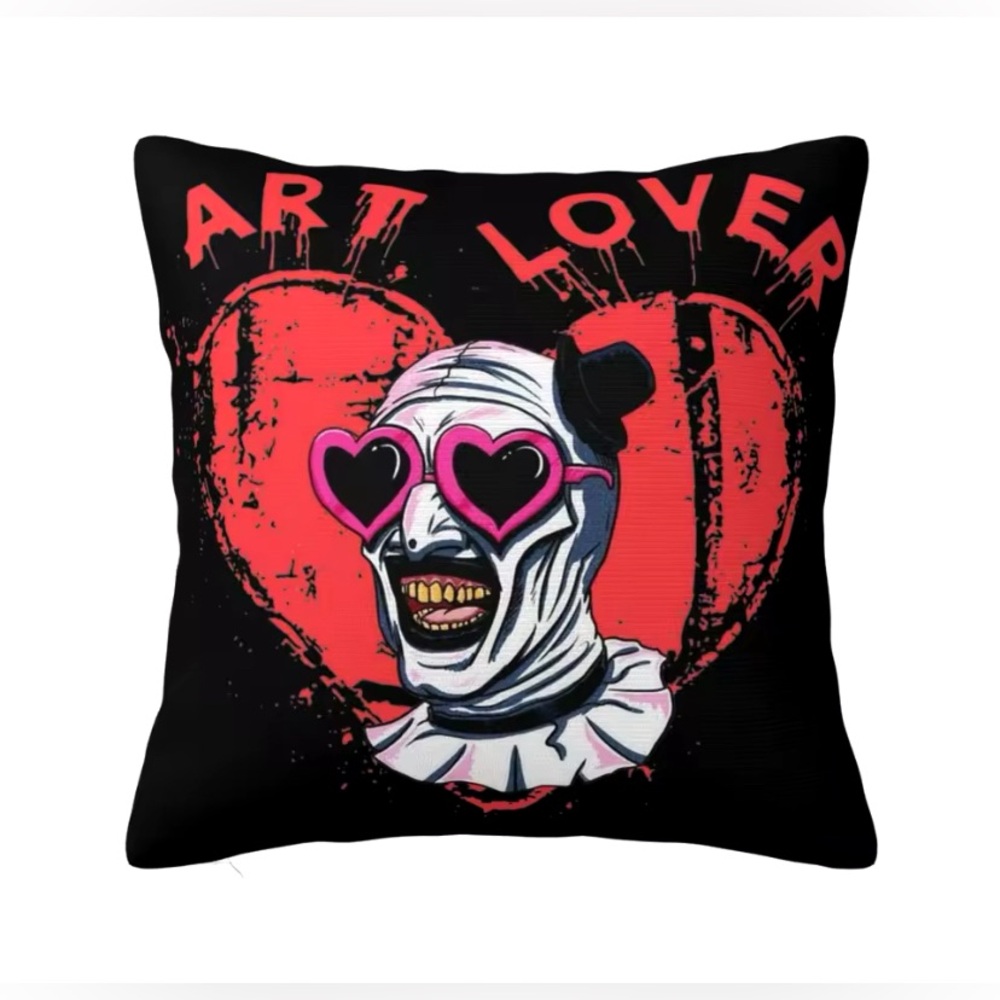 Horror Clown Movie Art Terrifier Pillowcase Double-sided Printing Fabric Cushion